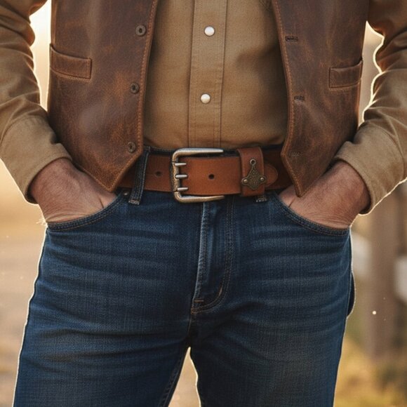 Handmade Leather Belt: Custom Leather Belt for Men & Women, Full Grain Leather - Picture 3 of 4